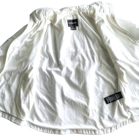 90's Vintage White Silver Windbreaker Bomber Jacket - Picture 9 of 10